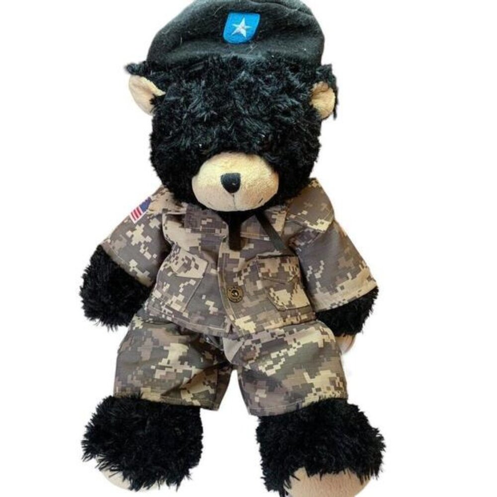 Build A Bear US Military Soldier Bear with Recorded Message I Love You​​​